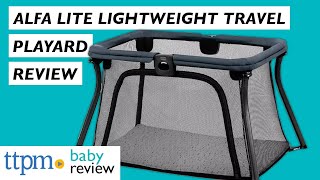 Alfa Lite Lightweight Travel Playard from Chicco  Baby Gear Review [upl. by Leorsiy766]