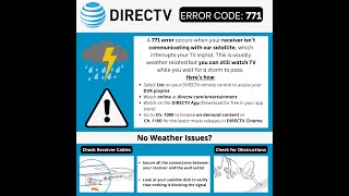 DIRECTV Error Code 771 [upl. by Maroj674]