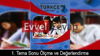 1 Tema Erdemler Ölçme ve Değerlendirme Etkinlik Cevapları 7 Sınıf Türkçe [upl. by Sevart]