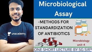 principle and method of different microbiological assay  method of standardization of antibiotics [upl. by Yartnoed10]