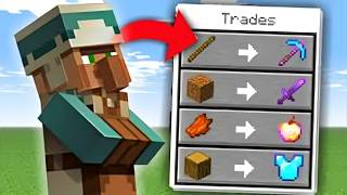 Minecraft but villagers trade OP items [upl. by Guyon]