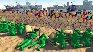 Can Green Army Men Hold BEACH DEFENSE vs ALL ARMY MEN  Men of War Army Men Mod [upl. by Matti]