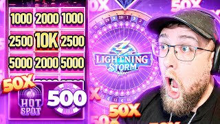 MY BIGGEST WIN EVER ON LIGHTNING STORM 50X TOP SLOT GAME SHOW [upl. by Babb]