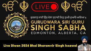 Live Kirtan Gurudwara Sri Guru Singh Sbha Edmonton Bhai Dharamvir Singh Ji Issewal [upl. by Onek585]