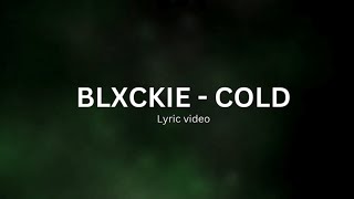 Blxckie  Cold lyric video [upl. by Leissam713]