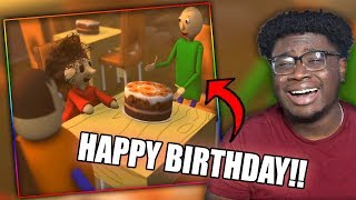 BALDI GETS A SURPRISE BIRTHDAY PARTY  SFM Baldis Basics Baldis Birthday Reaction [upl. by Regan]