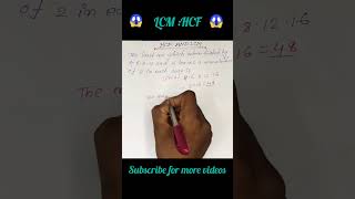 LCM  HCF  lcm hcf maths mathtricks yshorts viralshot youtubevideos [upl. by Valry741]