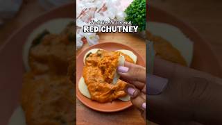 South Indian Red Chutney 😋 redchutney southindianfood recipe foodiefromgwalior [upl. by Aihsitan902]