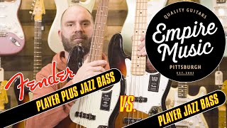 Fender Player Plus Vs Player  Jazz Bass Comparison  EMPIRE MUSIC [upl. by Dedrick]