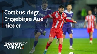 Erzgebirge Aue kann Negativserie auch gegen Energie Cottbus nicht stoppen  MDR aktuell 2145 Uhr [upl. by Eltsirhc]