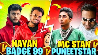 Badge 99 Vs Mc Stan 😱 Fake Badge99 amp Mc Stan amp Punnet Star Challenge Me  Garena Free Fire [upl. by Kristen]