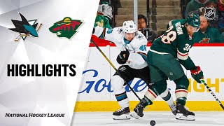 NHL Highlights  Sharks  Wild 021520 [upl. by Dnana]