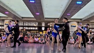 Salsa Dance Performance  Robson Square Vancouver BC Canada [upl. by Anerys249]