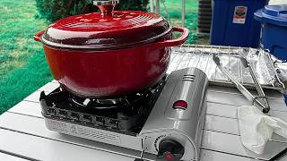 Chef Master 90019 Portable Butane Stove  15000 BTU Single Burner Gas Stove  Double Wind Burner [upl. by Bree83]