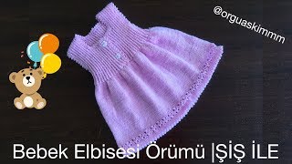 Şiş İle Pratik Bebek Elbisesi Örümü [upl. by Noiraa]