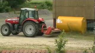 Flail Mowing with Massey Ferguson 6465 [upl. by Nevins]