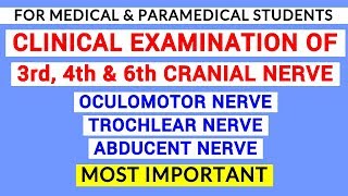 3rd 4th amp 6th CRANIAL NERVE EXAMINATION  CLINICAL LAB  PHYSIOLOGY [upl. by Dunning]