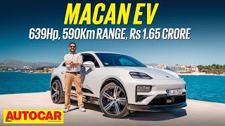 Porsche Macan EV review – Baby Cayenne reborn as hightech EV  First Drive  autocarindia1 [upl. by Naujak]