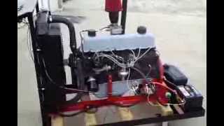 Ford 200 cubic inch straight inline 6 cylinder on engine test stand 2 of 2 [upl. by Dory566]