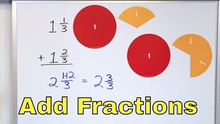 Adding Fraction amp Mixed Numbers w Common Denominators  Part 1  23 [upl. by Enelra]