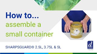 How to assemble a small SHARPSGUARD® container yellow [upl. by Adda]