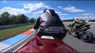 Triumph Daytona 675 vs Ducati V2  Brno  RaceCzech SSP Race 2024 [upl. by Misha]