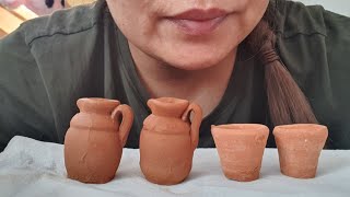 ASMR Eating clay pot Mexican clay pots 🙂 [upl. by Prescott275]