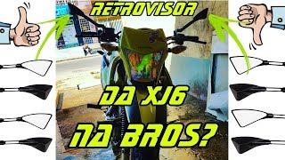 RETROVISOR DA XJ6 NA BROS 150 MOTOS ESPORTIVAS [upl. by Edgar310]