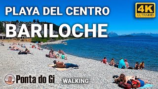 4K La PLAYA  visitada de BARILOCHE verano 2023 balneario del CENTRO walkingtour  ARGENTINA [upl. by Tarabar]