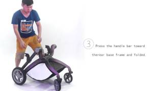 HOT MOM Baby Stroller folding operation video 1 [upl. by Meeki]