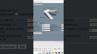 Dog legged staircase using 1001 bit tools plugin in Sketchup sketchup architecture architect [upl. by Negeam]