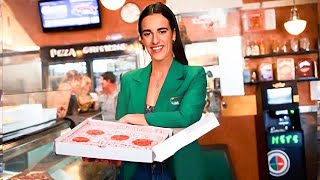 Caitlin Clark Visits Local Pizza Parlor What She Does Next Is Unexpected [upl. by Ecirtael100]