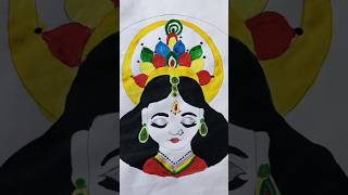 Pansil se bnaye easy drawing with sketch Navratri special drawing shorts beautifull maa durga [upl. by Ahsennod]