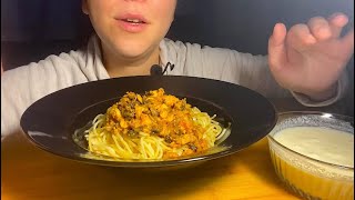 ASMR  MANTAR TAVUKLU KAŞARLI MAKARNA YEMEK  SOHBETLİ YEMEKLİ MUKBANG ☺️ [upl. by Ibed]