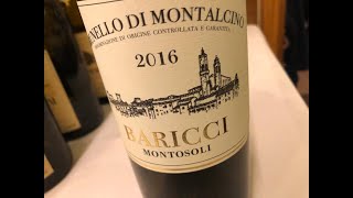 Brunello di Montalcino 2016 Baricci [upl. by Tempest330]