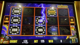 125 spins land 1k mini and huge jackpot on High Stakes Lightning Link highlimitslots handpay [upl. by Hankins]