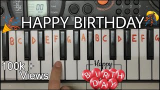 Happy birthday easy piano tutorial [upl. by Corinne]