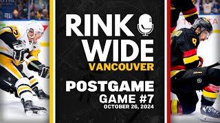 RINK WIDE POSTGAME Vancouver Canucks vs Pittsburgh Penguins  Game 7  Oct 26 2024 [upl. by Ahseram]