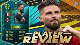 89 PLAYER MOMENTS GIROUD PLAYER REVIEW MOMENTS GIROUD SBC  FIFA 22 ULTIMATE TEAM [upl. by Allmon689]