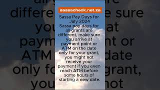 Sassa Pay Dates For July sassa [upl. by Simonsen576]