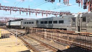 NJT 6009 cab car leads a NJT train into Hoboken Terminal with a friendly crew not full blast [upl. by Aehtna]