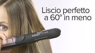 TUTORIAL CAPELLI Liscio perfetto a 60° con la Piastra bellissima Intellisense [upl. by Ynelram]