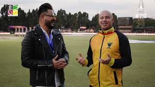 Joburg Buffaloes Head Coach Herschelle Gibbs interview  ZimAfro T10 [upl. by Horick]