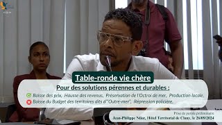 Tableronde vie chère  Pour des solutions pérennes et durables [upl. by Donnelly621]