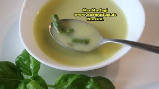 Kuskonmaz corbasi nasil yapilir tarifi  Spargel suppe [upl. by Wheeler]