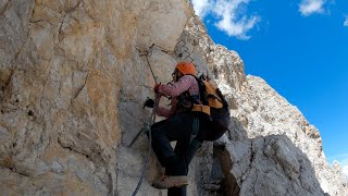 Ferrata Schuster  Sassopiatto  Dolomites [upl. by Ause]