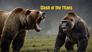 Grizzly Bear VS gorilla Clash of the Titans [upl. by Jat]