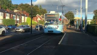 Stagecoach Supertram 120 departs Middlewood on the 0906 Yellow Route Service to Meadowhall [upl. by Iluj]