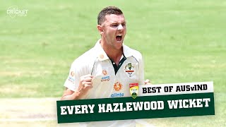 Best of the BorderGavaskar Every Josh Hazlewood wicket  Vodafone Test Series 202021 [upl. by Erdman]