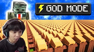 React Grox  I made 10000 villagers worship me [upl. by Esinek571]